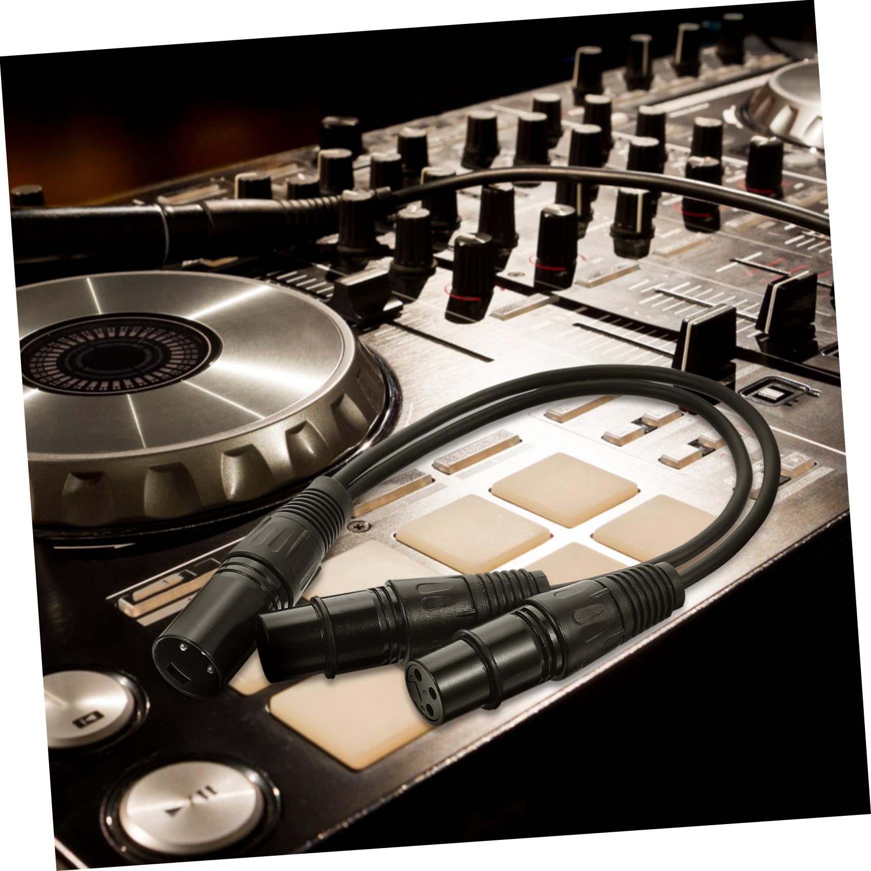 ibasenice 4pezzi Cavo Microfono Xlr Splitter Professionale Maschio Femmina Per Mixer e Microfoni Compatibile Per Eventi e Spettacoli Dal