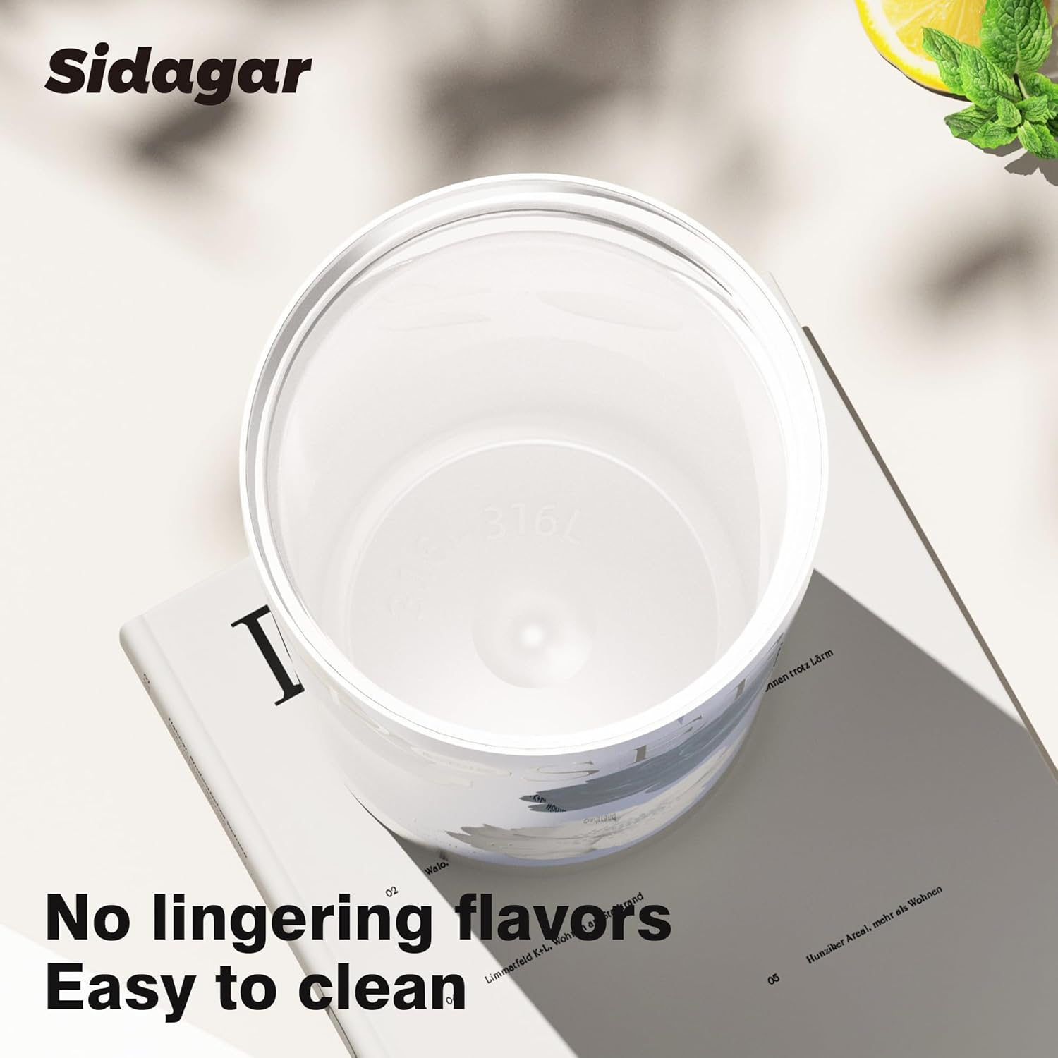 Siidagar Insulated Travel Coffee Mug,18 oz Stainless Steel Coffee Tumbler with Flip Straw, Double Wall Thermal Cup with Leak Proof Lid,Reusable Ceramic Water Bottle for Office,Blue - Image 8