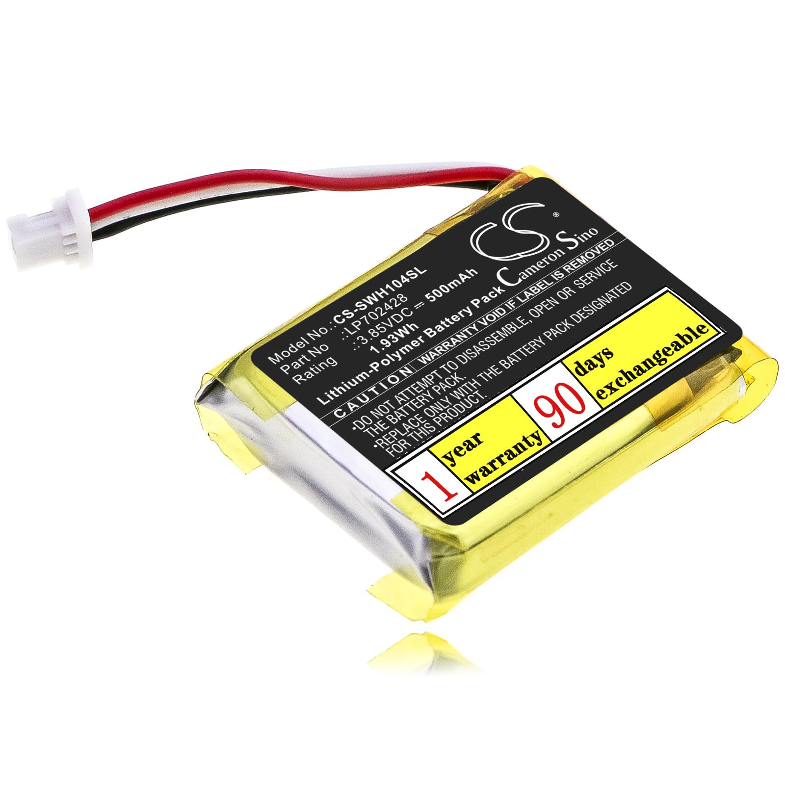 Sabuly 3.85V 500mAh WF-1000XM4 LP702428 Replacement Battery for WF-1000XM4 Charging Case with LP702428/500mAh