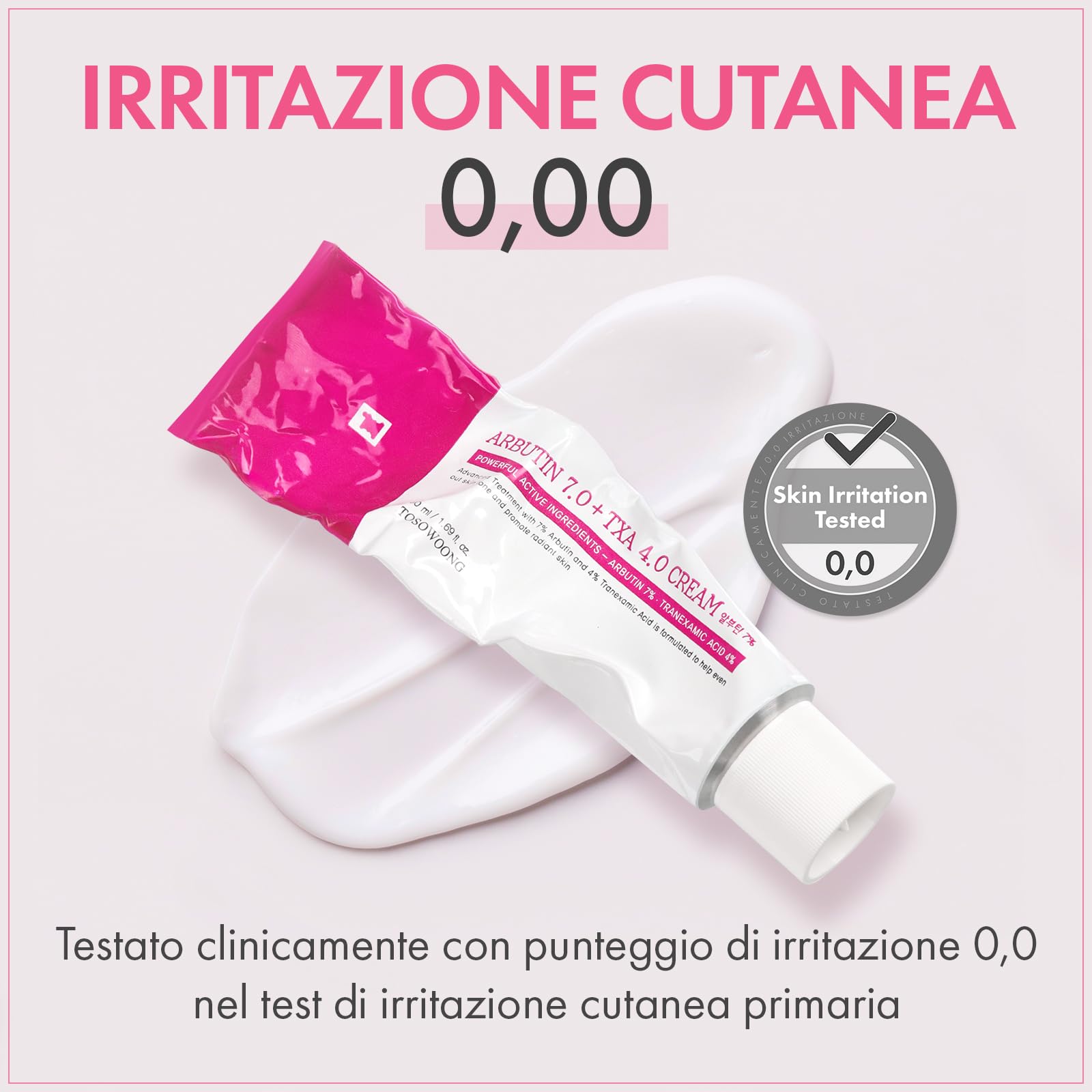 TOSOWOONG Crema all’Arbutina 7% e Acido Tranexamico 4%, Illuminante Viso, Niacinamide, Glutatione, Incarnato Uniforme, Pelle Radiosa, Macchie Scure, Cura della Pelle Coreana, 50ml