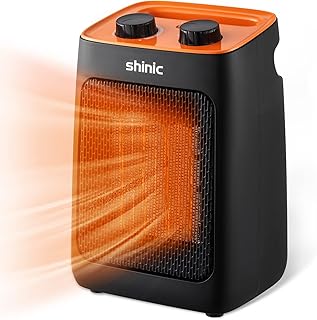 Portable Electric Space Heaters for Indoor Use, 1500W/750W Space Heater with Thermostat, PTC Ceramic Space Heater Fast Heat Up 200 Sq. ft. in 1 Second, Quiet Heater for Office and Small Room