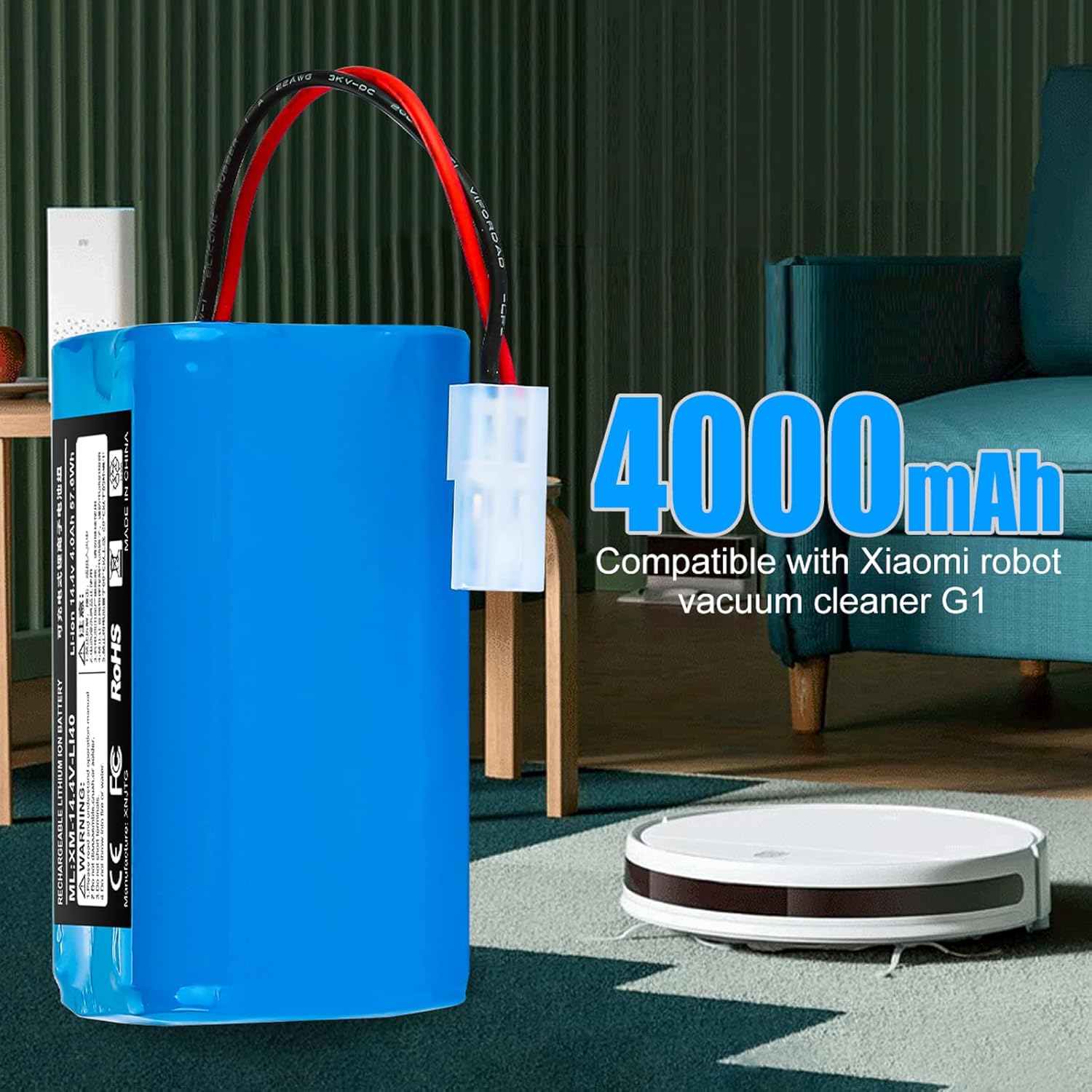 2x Akku 14,4V 4000mAh Li-Ion für Panasonic EY7542 EY9L44B EY9L44