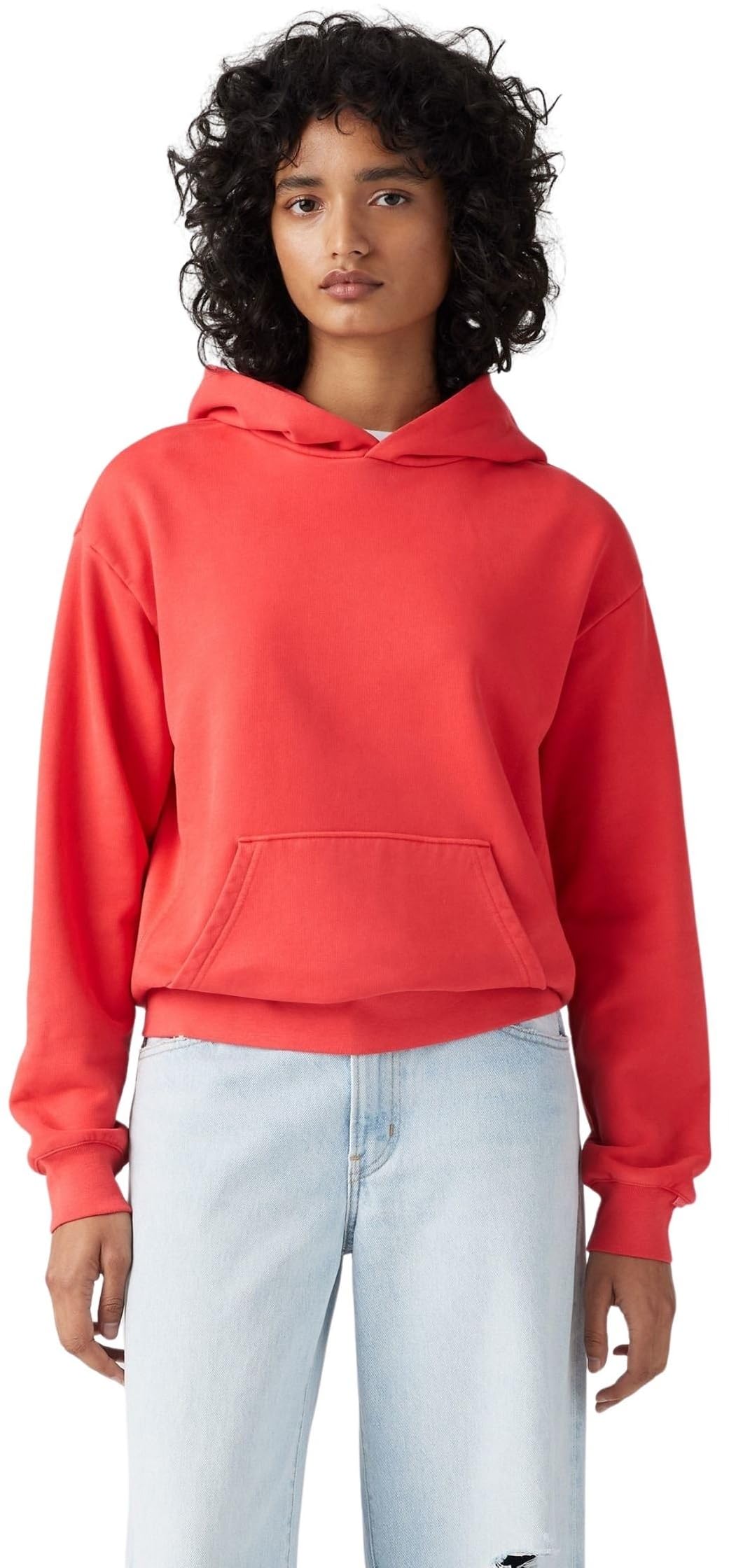 Levi's Women's Garment Dye Cherrystone - Red Hoodie Heritage With Kangaroo Pocket In Vintage Look, Red (H125 Garment Dye Che), Xs