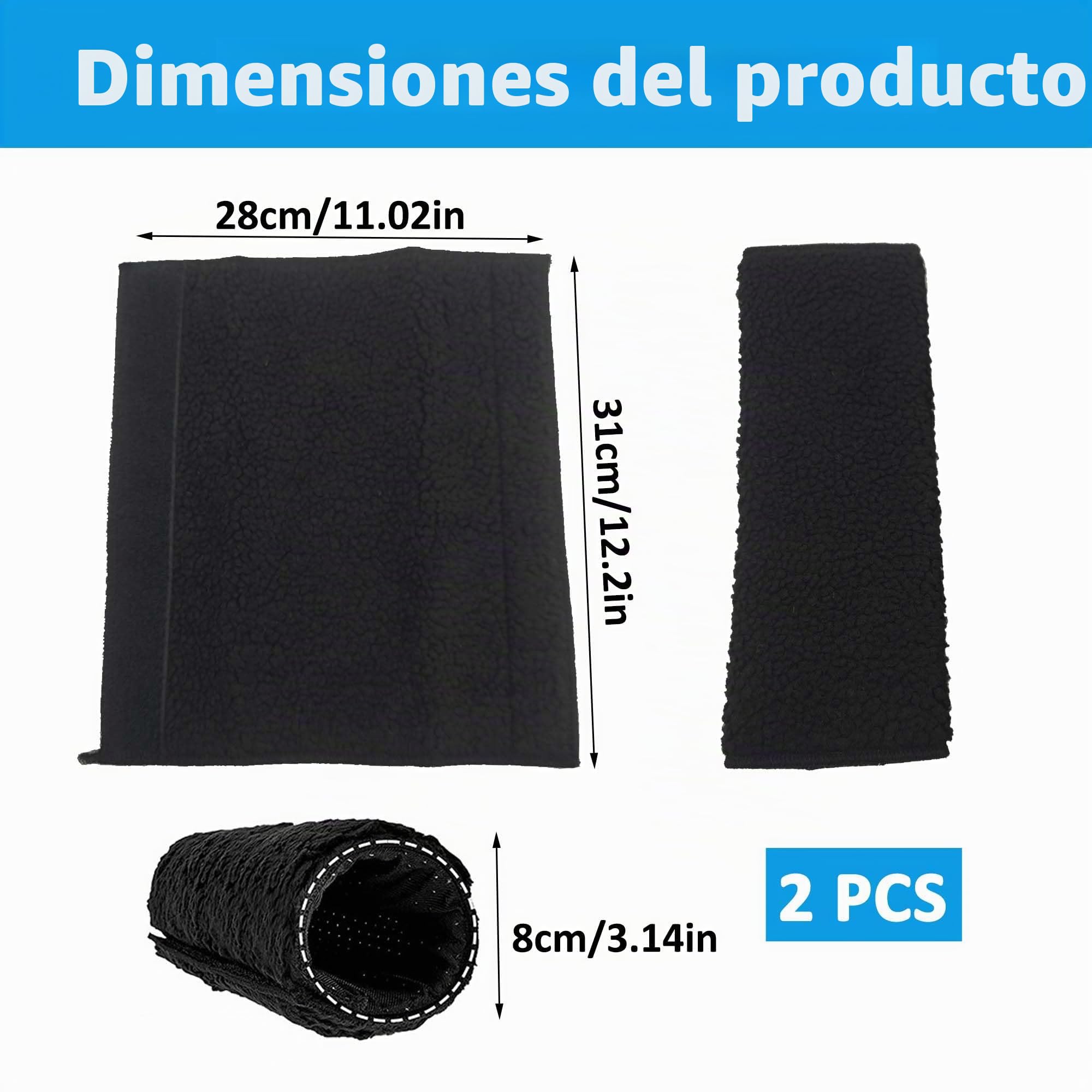 1 par Funda de Repuesto para Reposabrazos de Silla de Ruedas Almohadilla extraíble para Brazo de Silla de Ruedas Funda para reposabrazos de Silla de Ruedas para sillas de Ruedas (Negro)