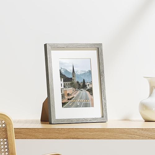 Vista 125 de Vittanly - Juego de 9 portarretratos, plexiglás resistente a rupturas, exhibe fotos de 12 x 12 pulgadas o, con paspartú, de 8 x 8 pulgadas, marcos