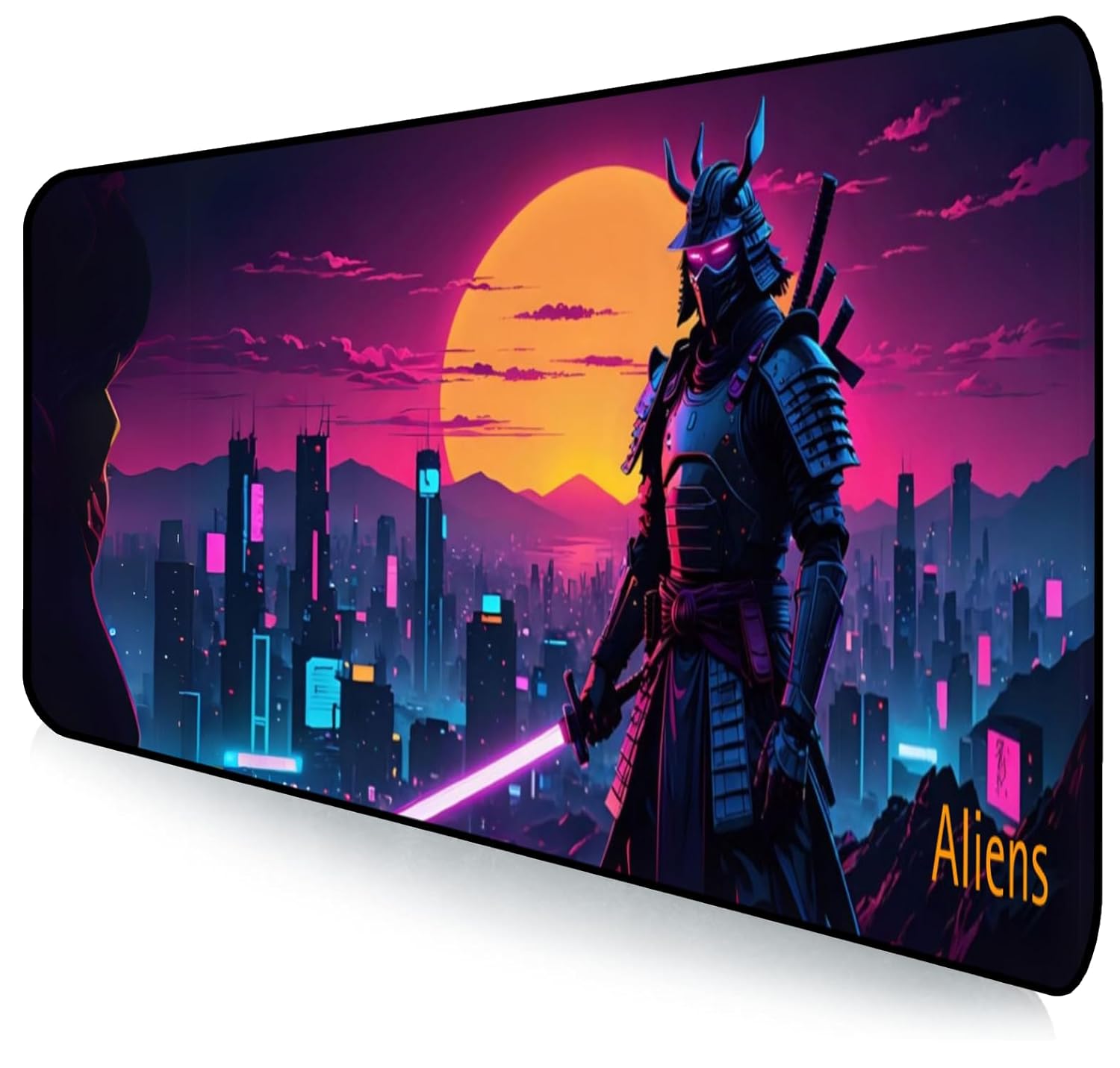 Aliens Extended Gaming Mouse Pad Desk Mat for Computer, Laptop, Keyboard, Smooth Cloth Surface, Nonslip Rubber Base, Compatible with Laser and Optical Mouse, Office, Home 580x280mm (EXT-54)