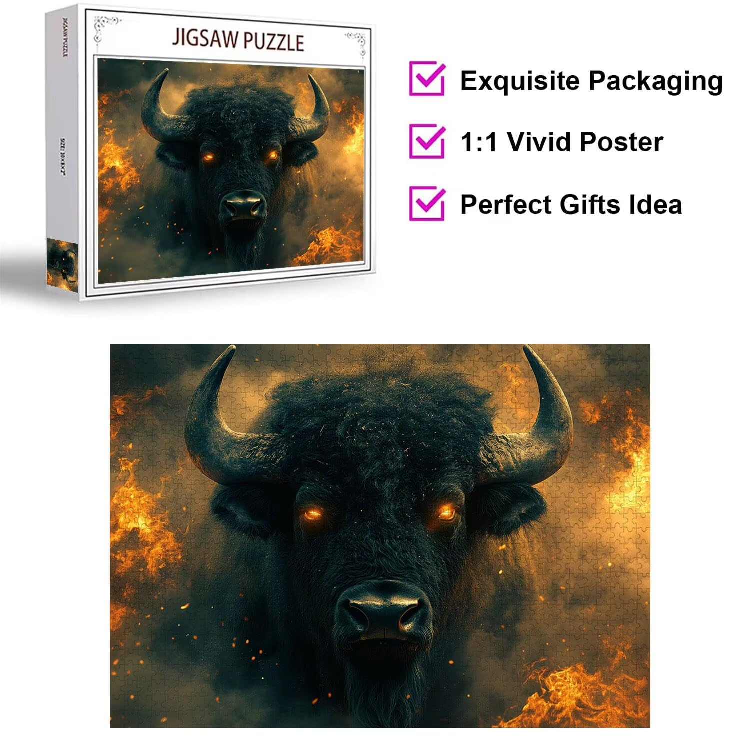 Puzzle 1500 Pezzi Animali Puzzle Legno Fiamma, n-614