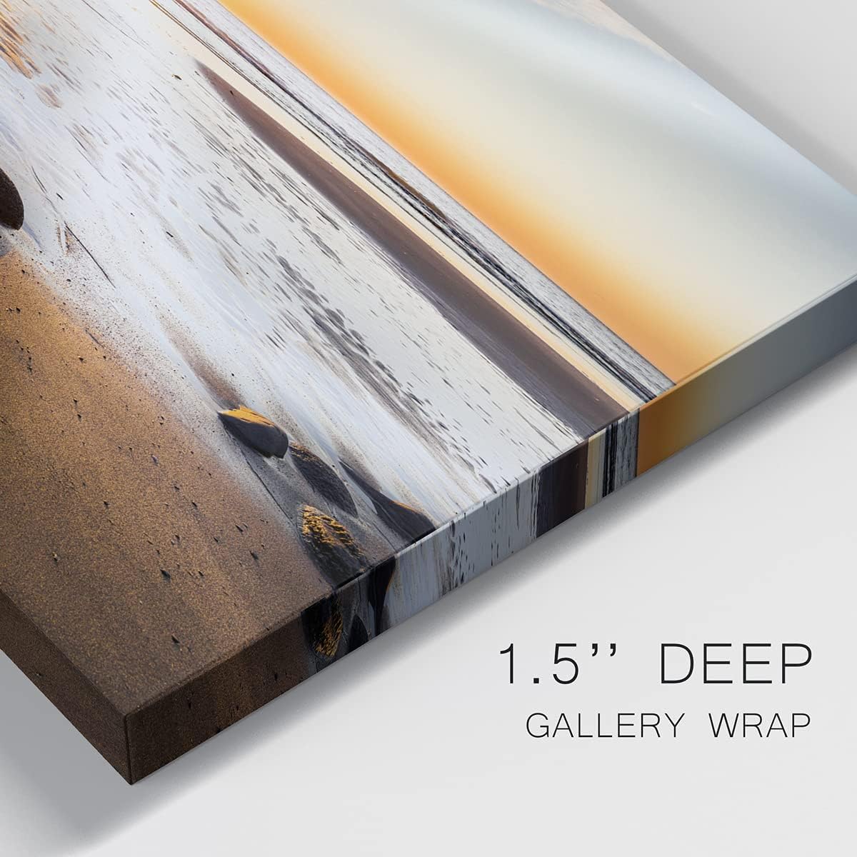 Renditions Gallery Beach Wall Art for Living Room Bathroom Bedroom Kitchen, Affirmation of Light Sunrise Seascape Wall Décor Ready to Hang Modern Canvas Home Decoration 32" H x 48" W