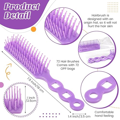 Miniatura 2 de 36 cepillos de pelo a granel para personas sin hogar, cerdas de nailon, cepillo de ventilación para cabello rizado, ondulado, secado por soplado,