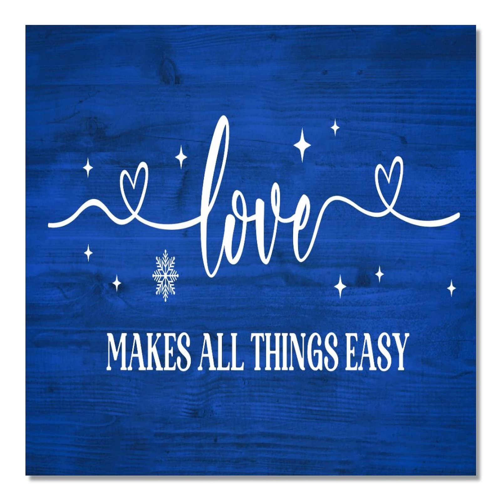 Panneau suspendu en bois Love Makes All Things Easy idée cadeau de Noël