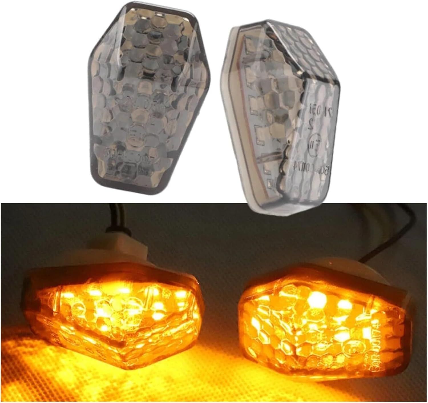 Generic Mini uniwersalne wskaźniki Dla Suzuki GSXR 600 2001-2005 2 szt. kierunkowskazów motocyklowych LED