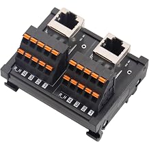 Two Way RJ45 8P8C DIN Rail Mount Ethernet Connector Breakout Board