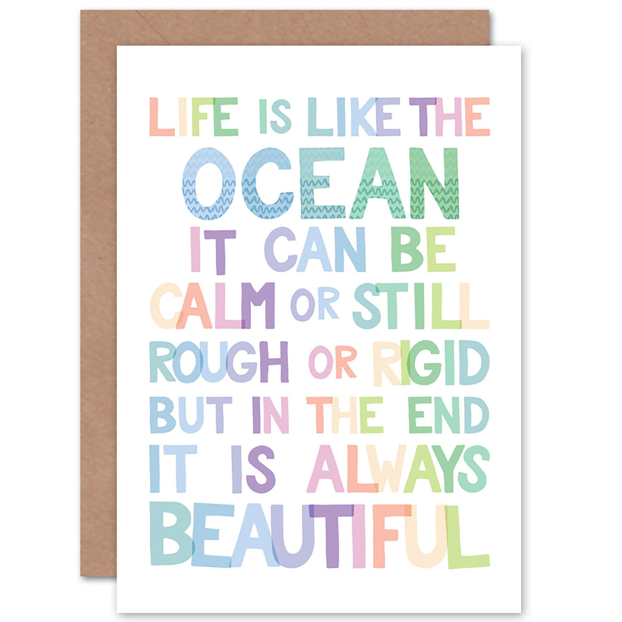 Wee Blue Coo Ocean Always Beautiful Greetings Card