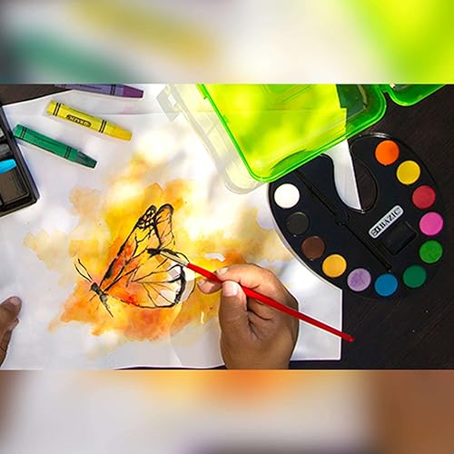 Miniatura 7 de BAZIC - Juego de acuarela con pincel, 12 colores no tóxicos, para diversión de pasatiempos, suministros de arte de colores vibrantes, regalo para