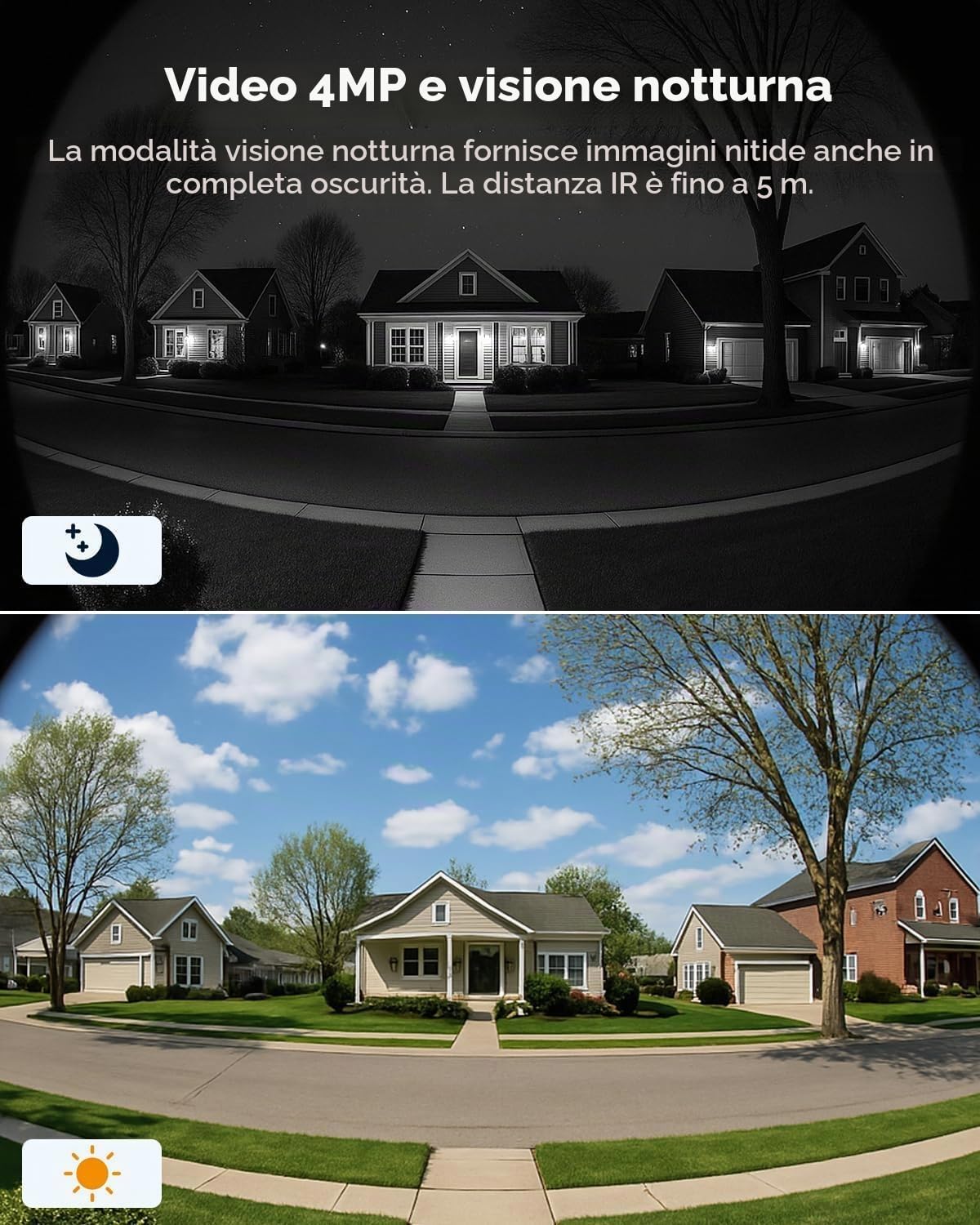 4MP Panoramic Doorbell DB3 KIT, Campanello Video 2K+ WiFi con Suoneria, Visione Notturna 4MP, Rilevamento Pacchi AI Avviso App, Vista Panoramica, Audio Bidirezionale - DB-3EP-4M0W/DS3