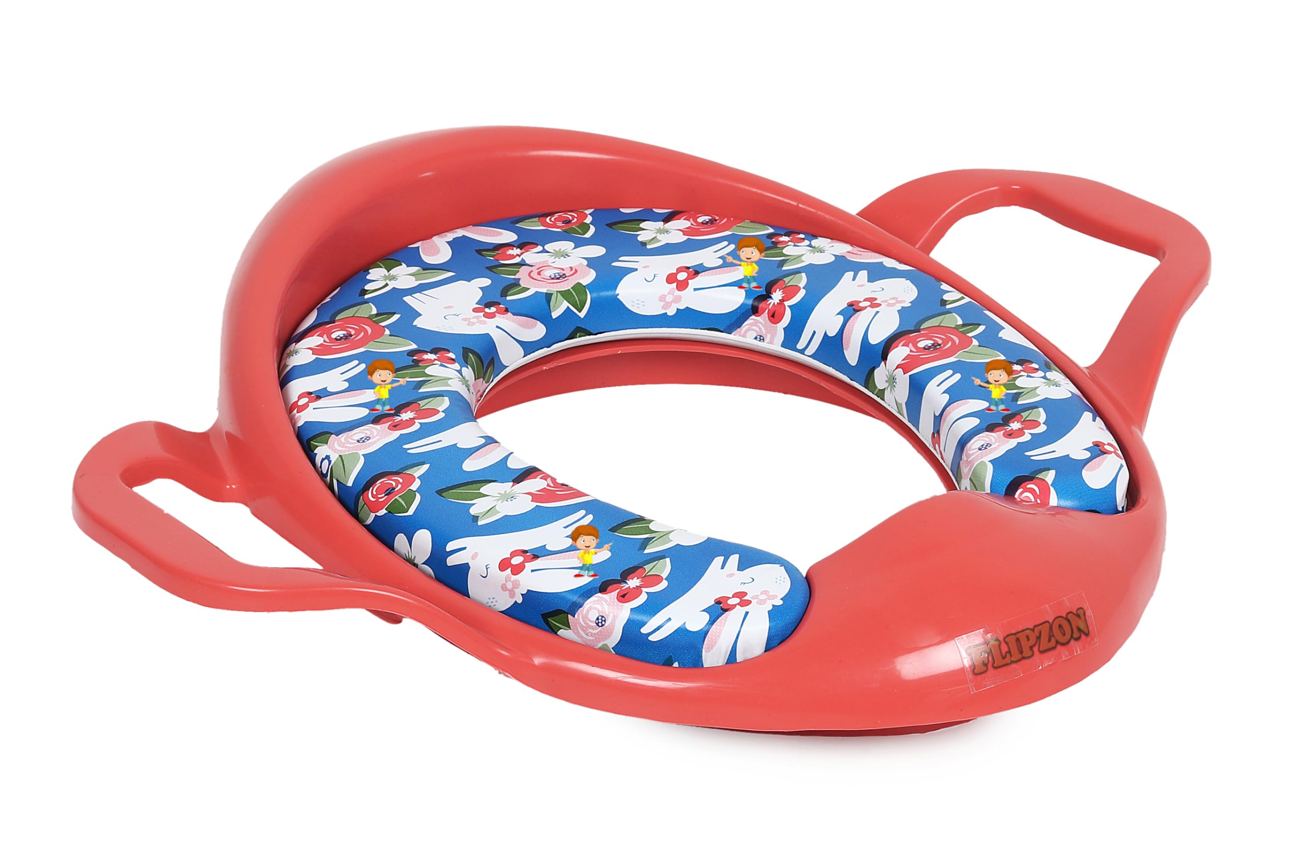 FLIPZON Premium Baby Cushioned Potty Seat, Toilet Seat with Handle for kids (Jasper Red)-image-20