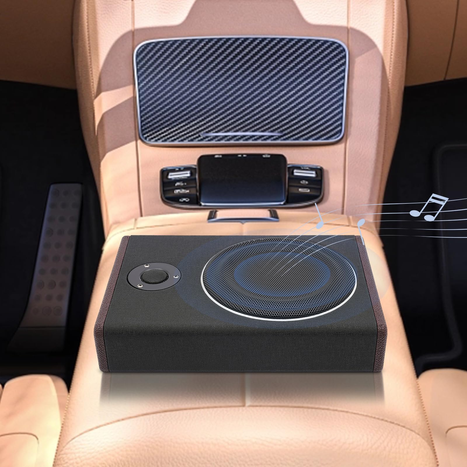 Subwoofer para coche, 12 V, 600 W, bajo estéreo, 8 pulgadas, amplificador de subwoofer activo para coche, SUV, camión, sistema de sonido