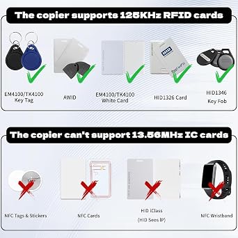 ZHAOYU Handheld Copier RFID Reader Rewriter 125KHz Smart ID Card Duplicator