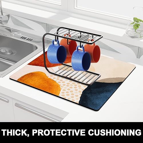 Miniatura 213 de Rnivvi Tapete de café, tapete de café de 12 x 19 pulgadas para estación de máquina de espresso, accesorios y organizador, almohadilla absorbente