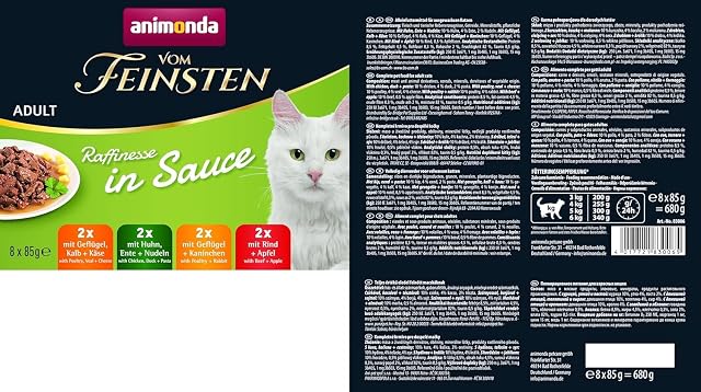 Foto 6 de 6 de animonda Vom Feinsten Alimento para Gatos Adultos refinamiento, Comida húmeda en Salsa para Gatos Adultos