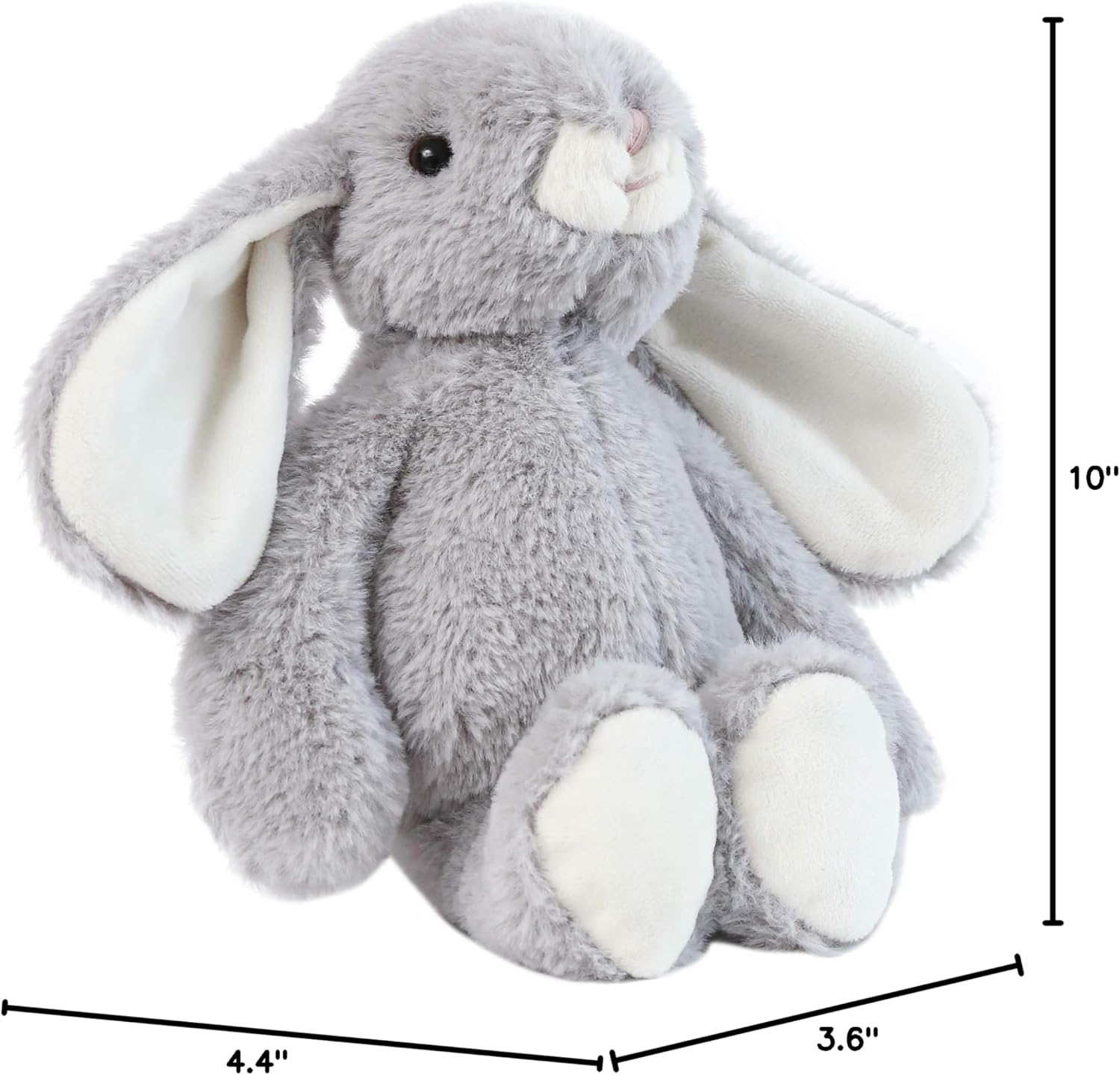 DILLY DUDU Gray Bunny Rabbit Stuffed Animal Plush Toy Best Gifts 10-Inch - Image 7