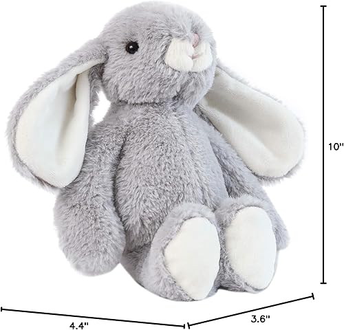 Miniatura 7 de DILLY DUDU Juguete de peluche de conejo gris, los mejores regalos de 10 pulgadas