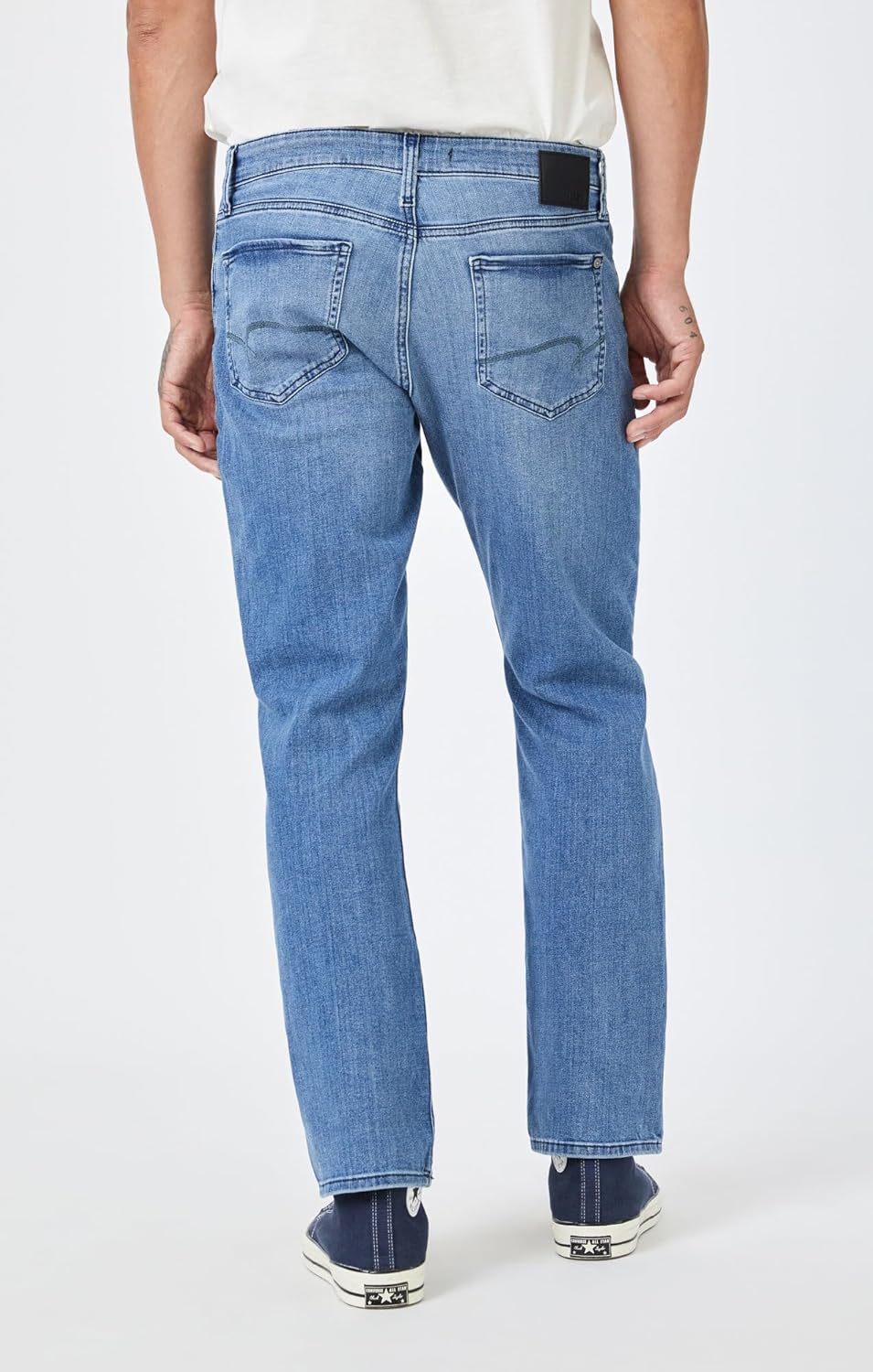 Mavi Men's Matt Mid Rise Relaxed Straight Leg Jeans, Blue Stone Williamsburg, 38 x 36