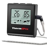ThermoPro TP16B Termometro da Cucina Digitale Con Ampio Display LCD Per Affumicatori