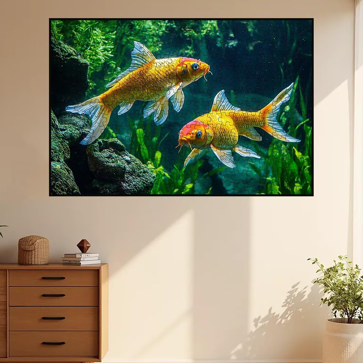 Puzzle 4000 sztuk dla dorosłych zwierzę, puzzle ryba, puzzle 4000 sztuk dla dorosłych, drewniane puzzle z pudełkiem na prezent rozmiar 141 x 87 cm, wyzwanie puzzle dla całej rodziny, prezent dla