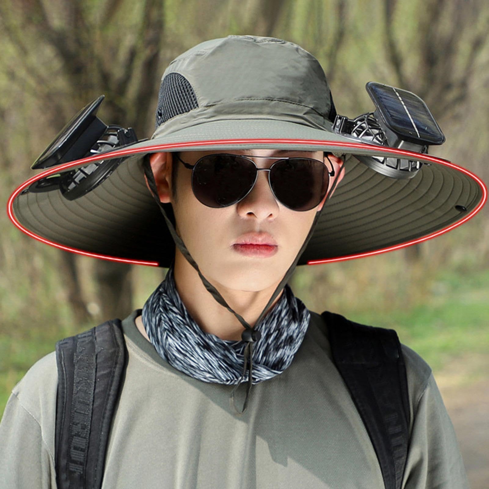 Cappelli da sole per uomo, cappello da pesca a tesa larga Protezione UV per