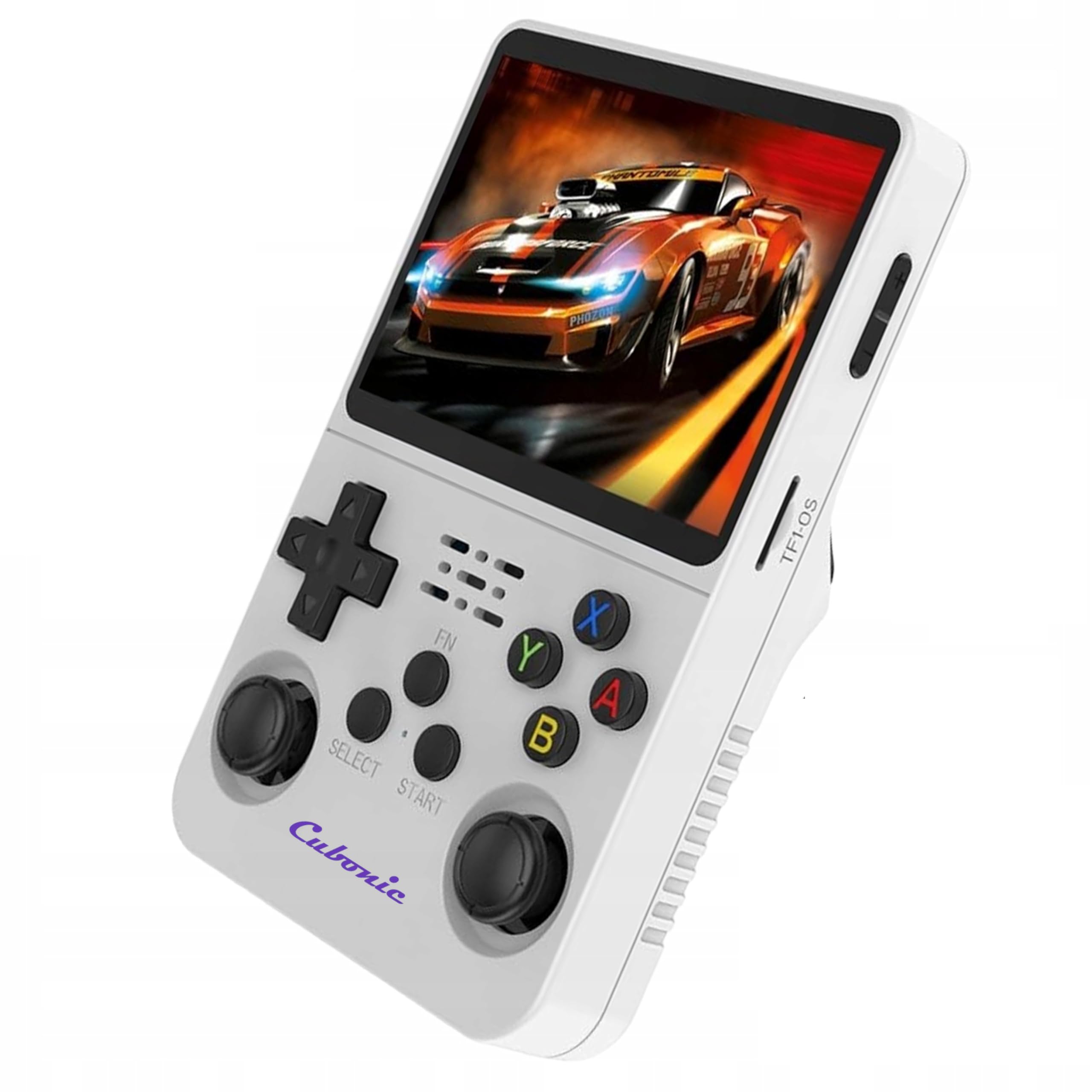 Cubonic CrystalPlay R36S Retro Gaming Console, Transparent PixelGlass, 3.5-Inch LCD Screen, RK3326 Quad-Core, 15000+ Games, Dual Joystick, Support MAX 256GB Storage, 3000mAh Battery (White)-picture-12