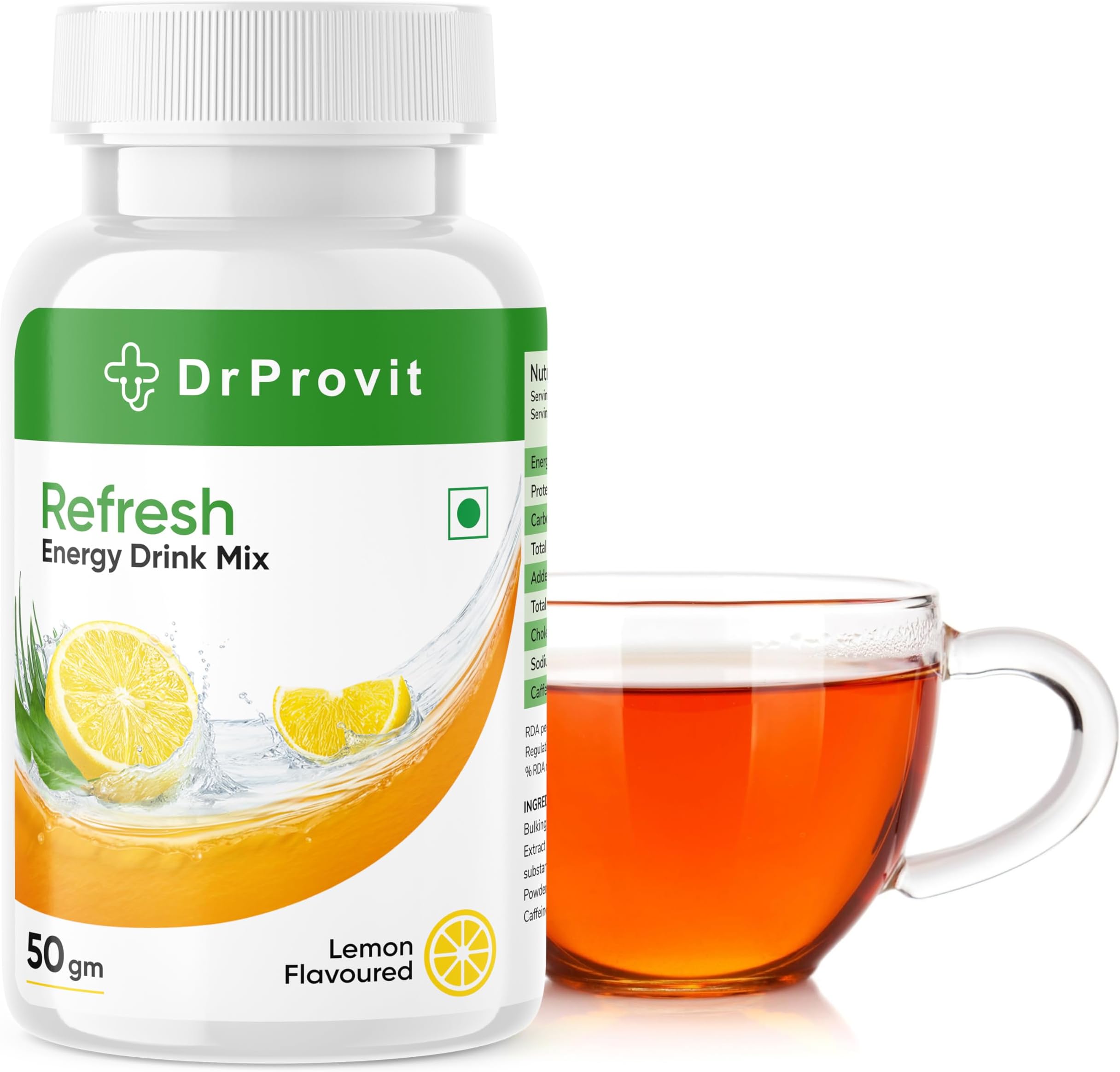 Refresh Energy Drink Mix (50 Servings) (Lemon Flavour - 50gm)
