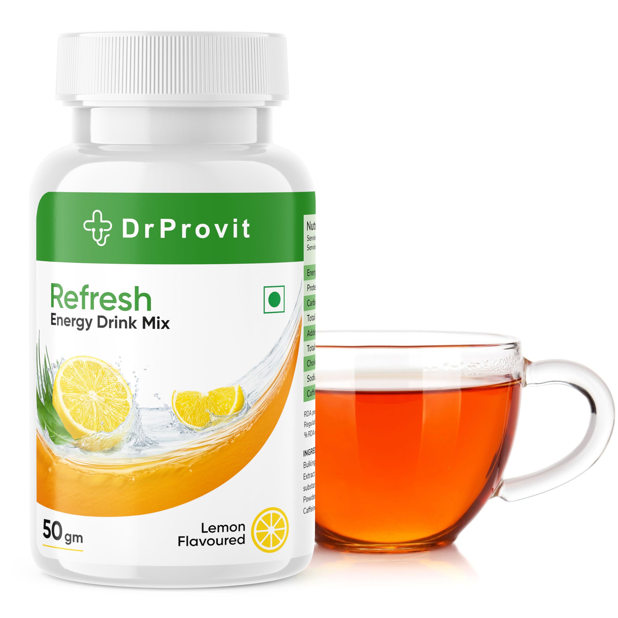 Dr.Provit Refresh Energy Drink Mix (50 Servings) (Lemon Flavour - 50gm)