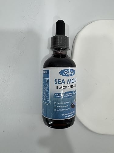 Miniatura 5 de Aceite de semilla negra de musgo marino de 3000 mg de 1000 mg con raíz de bardana, 600 mg de vejiga de 800 mg y vitamina C, vitamina D3, gota de