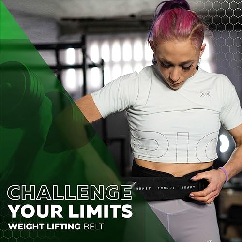 Miniatura 7 de PICSIL Cinturón de levantamiento de pesas, cinturón de entrenamiento para apoyo excepcional del núcleo y la espalda, cinturón de levantamiento de