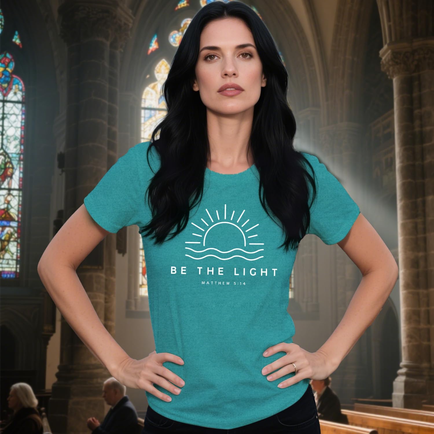 Womens Faith Shirts Christian Cross T-Shirts Bible Verse Blessed Letter Printed Tees Inspirational Tops - Image 3