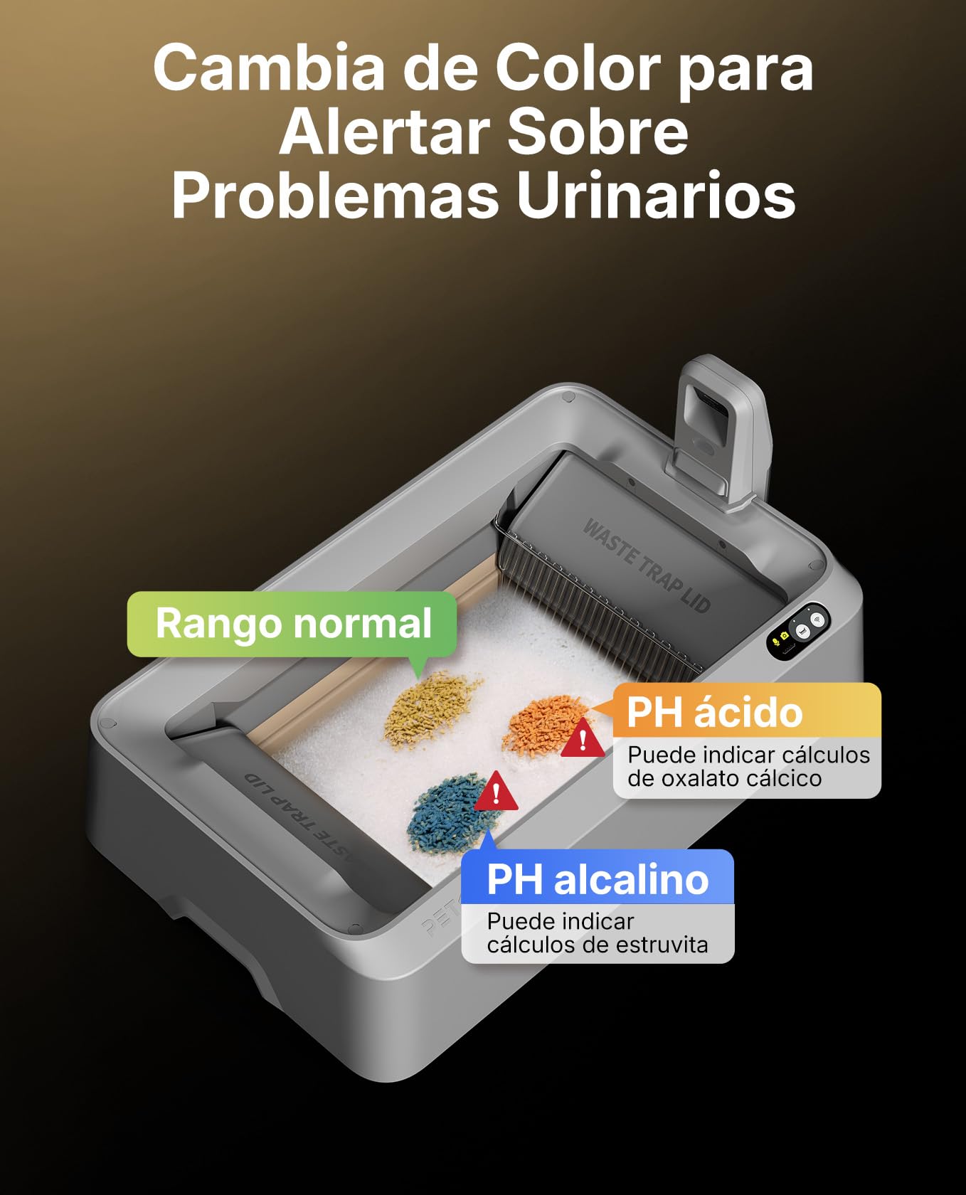 PETKIT Set de Arena Cristalina para Gatos, Monitor de Orina, para PUROBOT Crystal Duo Arenero Gatos Autolimpiable, Recogida Dual de Residuos, Bandeja Reemplazable, Control de Olores, 4 Piezas