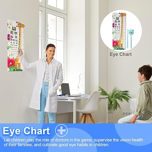 Miniatura 4 de Aanxufa Kit médico realista para niños, juguetes médicos educativos con estetoscopio real y bolsa médica lavable, superar el miedo al tratamiento