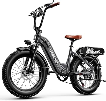 EUY Electric Bike for Adults with Peak 1500W Motor, 48V 20Ah Removable Battery Fast Ebike,Max 70Miles,20" x4.0 Fat Tire Commuting Electric Mountain Bike,7-Speed, Step-Thru Bicycle