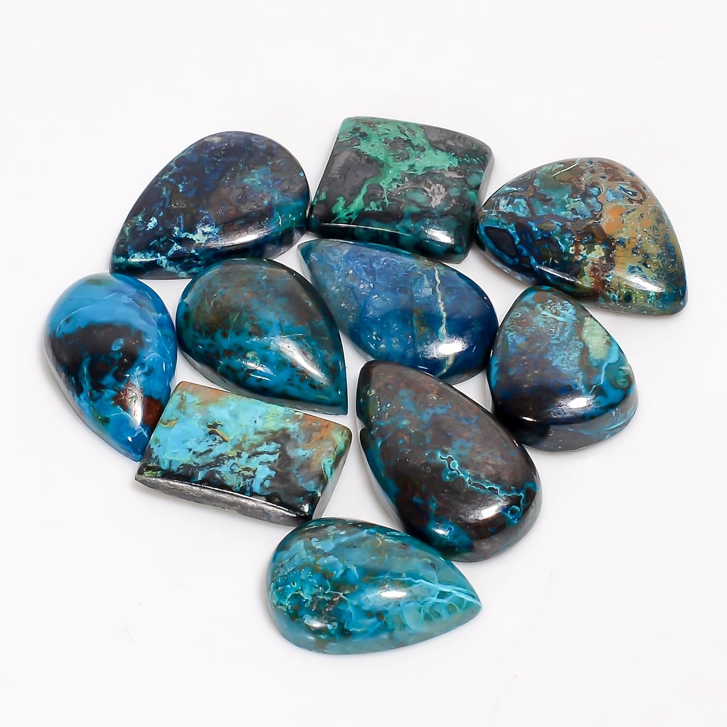 Natural Loose Gemstone 5 Piece Cabochons Lot Jewelry Making Loose Gemstone, Stone Shape Oval & Pear, Stone Size 20-35 mm