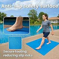 Vista 3 de XtremepowerUS Escalera para Piscina Elevada con Alfombrilla Protectora – Sistema de Escalones de Entrada Inclinada + Almohadilla de 10 x 24 Pulgadas