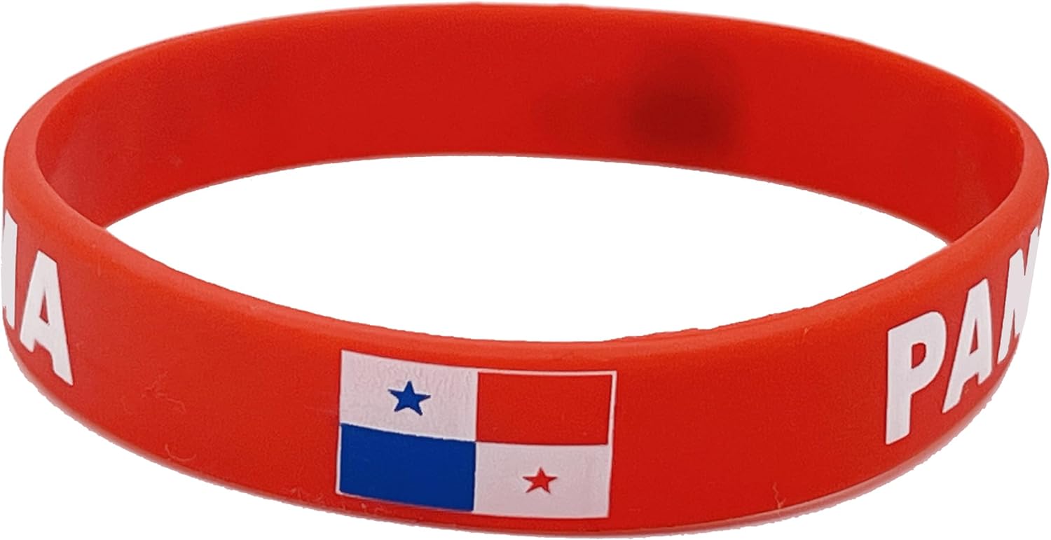 4 Pcs Panama Panamanian Country Flag Rubber Bracelets, National Flag Silicone Bracelet, Rubber Wristbands Patriotic Decorations Gift - Image 2