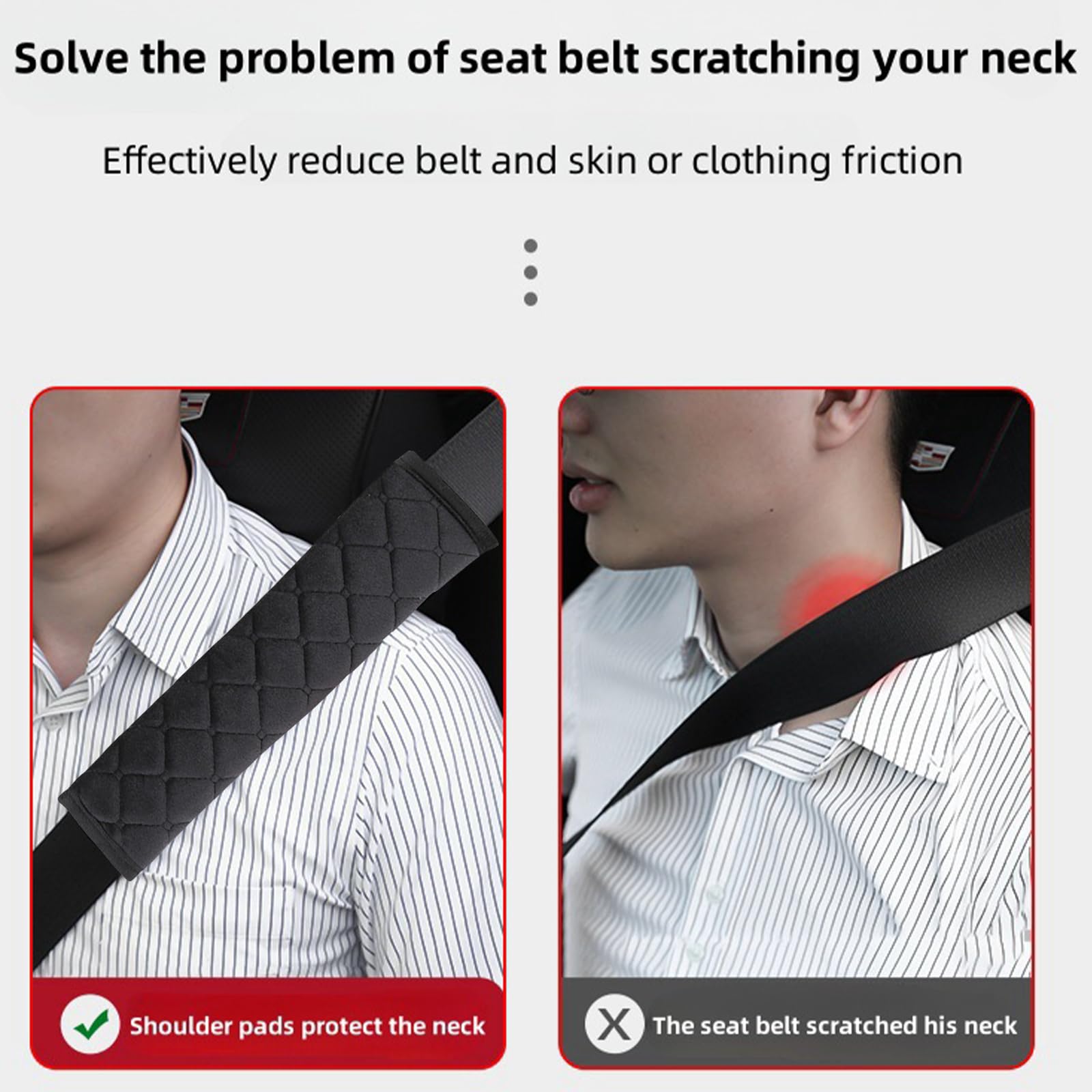 4 Almohadillas Para Cinturón De Seguridad De Felpa - Suaves, Cómodas, Ajustables Con Velcro, Para Coche, Avión, Mochilas