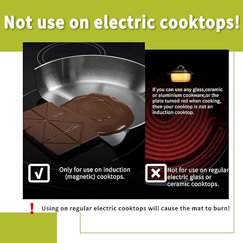 Miniatura 3 de Cook's Aid 2 alfombrillas protectoras de inducción para estufas de inducción (magnética) protector de estufa de inducción, para estufa de inducción,