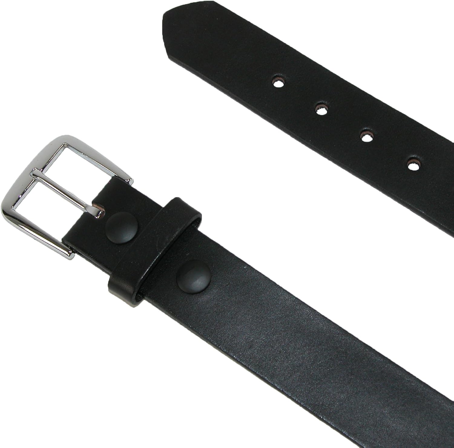 Boston Leather Men's Big & Tall Leather 1 1/2 Inch Bridle Belt, 46, Black - Image 3