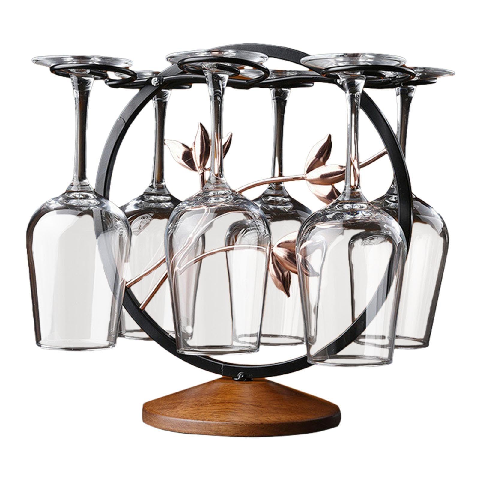 Onlynery Counter Wine Glass Storage - Freestanding Hanger Rack For Wine Glasses Storage,Upside Down Wine Glass Storage Hanger Stand for Kitchen Pantry Cabinet Pub Cupboard Dining Table