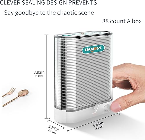 Miniatura 2 de Dispensador de hilo dental LIAMOSS - Púas de hilo dental portátil, estuche para hilo dental, 190 unidades de limpieza de dientes, púas dentales,