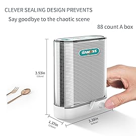 Dental Floss Picks Dispenser 2 Box-Professional Shred Resistant Flossers-176 Count LIAMOSS Superfine Toothpicks Sticks-Unique Sealed Storage-More Hygienic Floss Storage-Adults Best Dental Oral Care