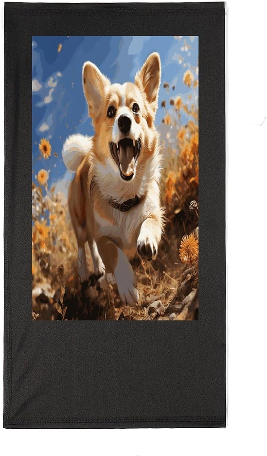 Running Corgi Face Mask for Men Women,Neck Gaiter Sunscreen Breathable,Face Cover for Skiing Fishing Hiking Cycling