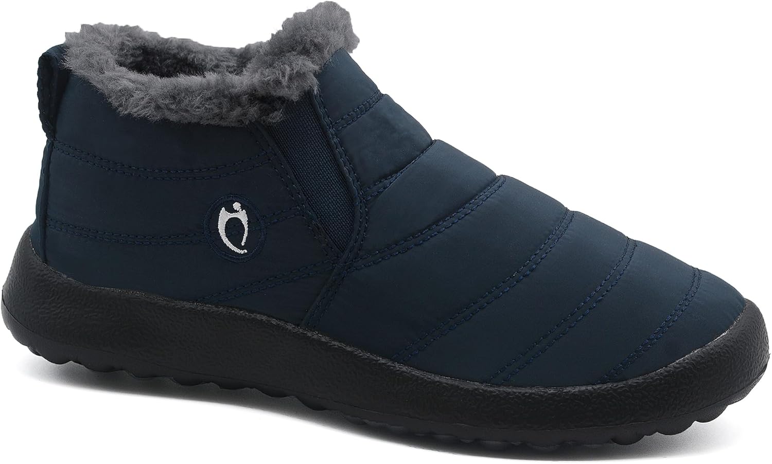 Women Boots Warm Lightweight Waterproof Soft Slip-On Casual Black Ankle Winter Snow Shoes